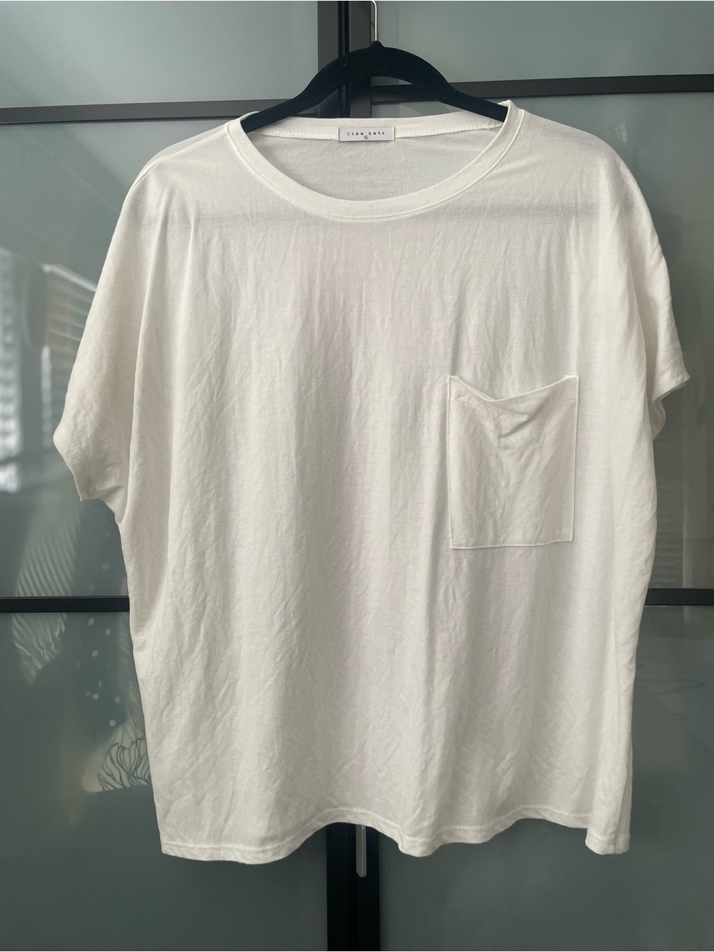 Relaxed White Pocket Tee by Lida Kate - Anthropology